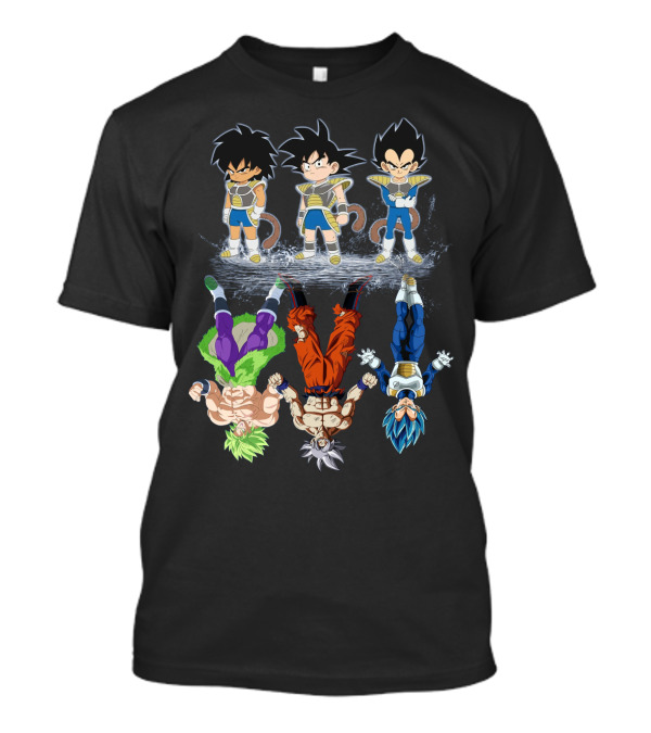 Broly Goku Vegeta Saiyan Evolution Half Saiyan Half Saiyan Gods T-Shirt