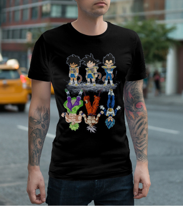 Broly Goku Vegeta Saiyan Evolution Half Saiyan Half Saiyan Gods T-Shirt