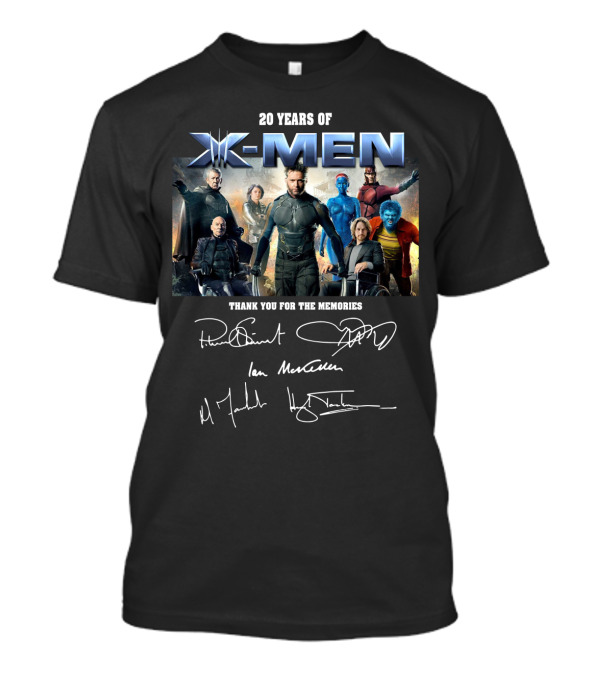 20 Years Of X-Men Thank You For The Memories With Cast Signatures T-Shirt