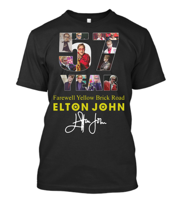 Years Elton John Farewell Yellow Brick Road Tour Signature Collection T-Shirt
