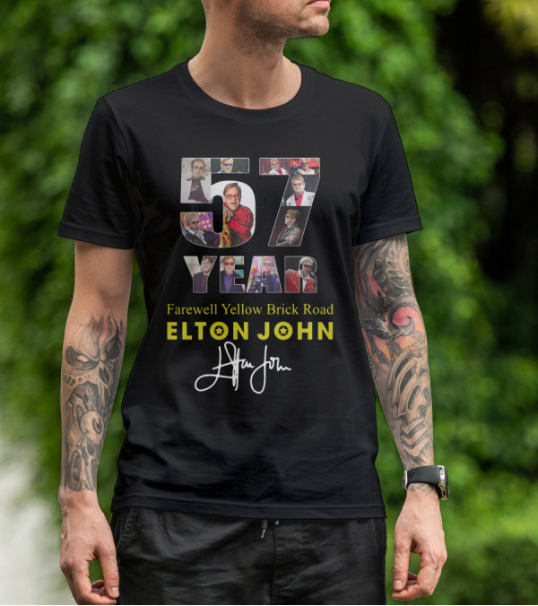 Years Elton John Farewell Yellow Brick Road Tour Signature Collection T-Shirt