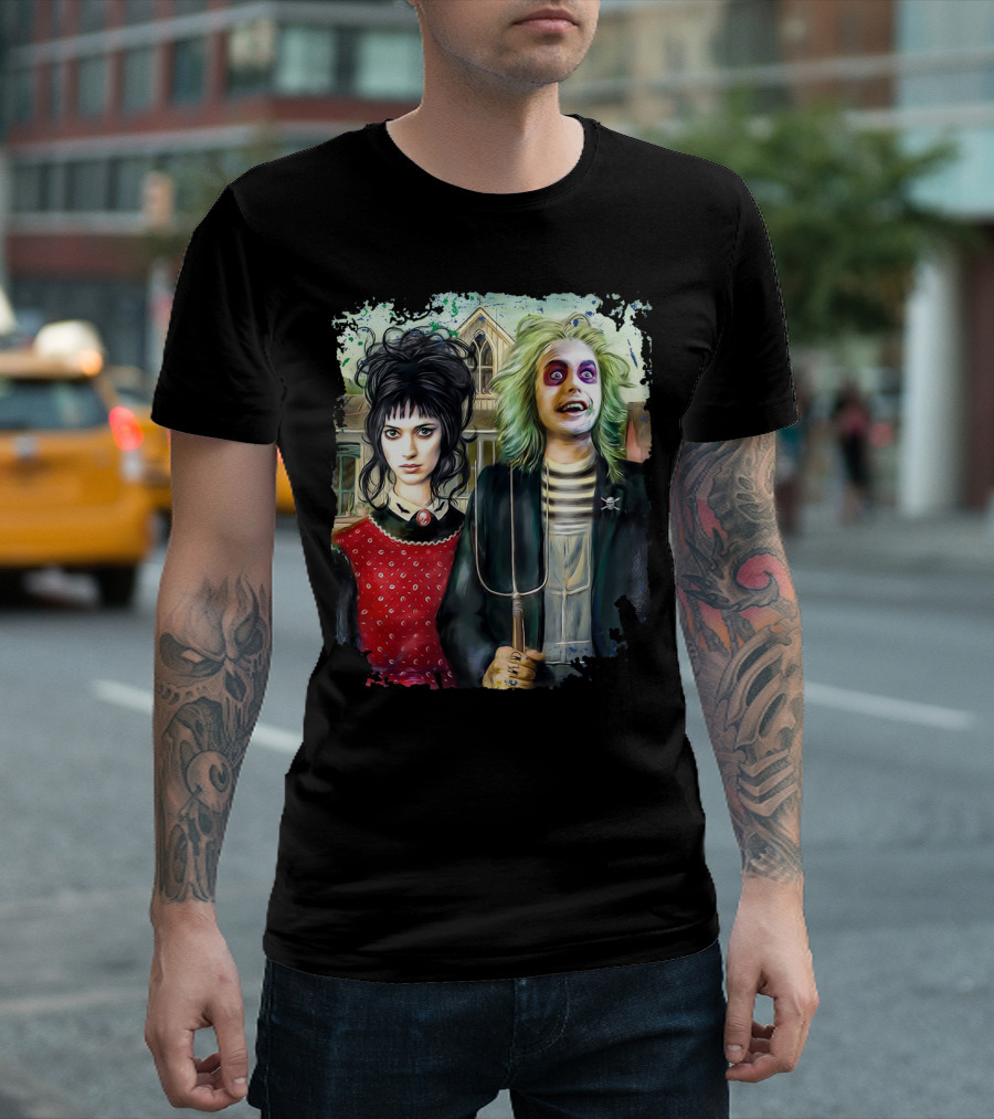 American Gothic Beetlejuice Lydia Portrait T-Shirt