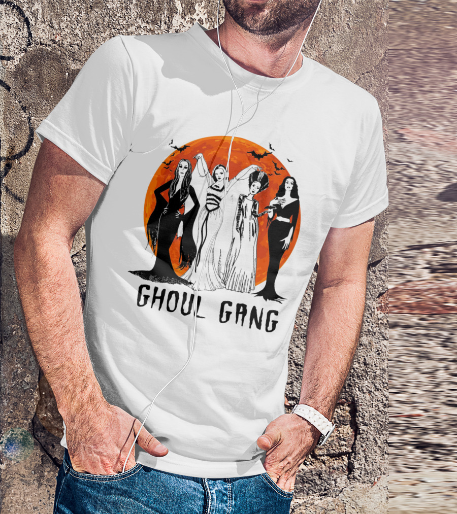 Halloween Ghoul Gang Moonlit Witches And Vampires T-Shirt