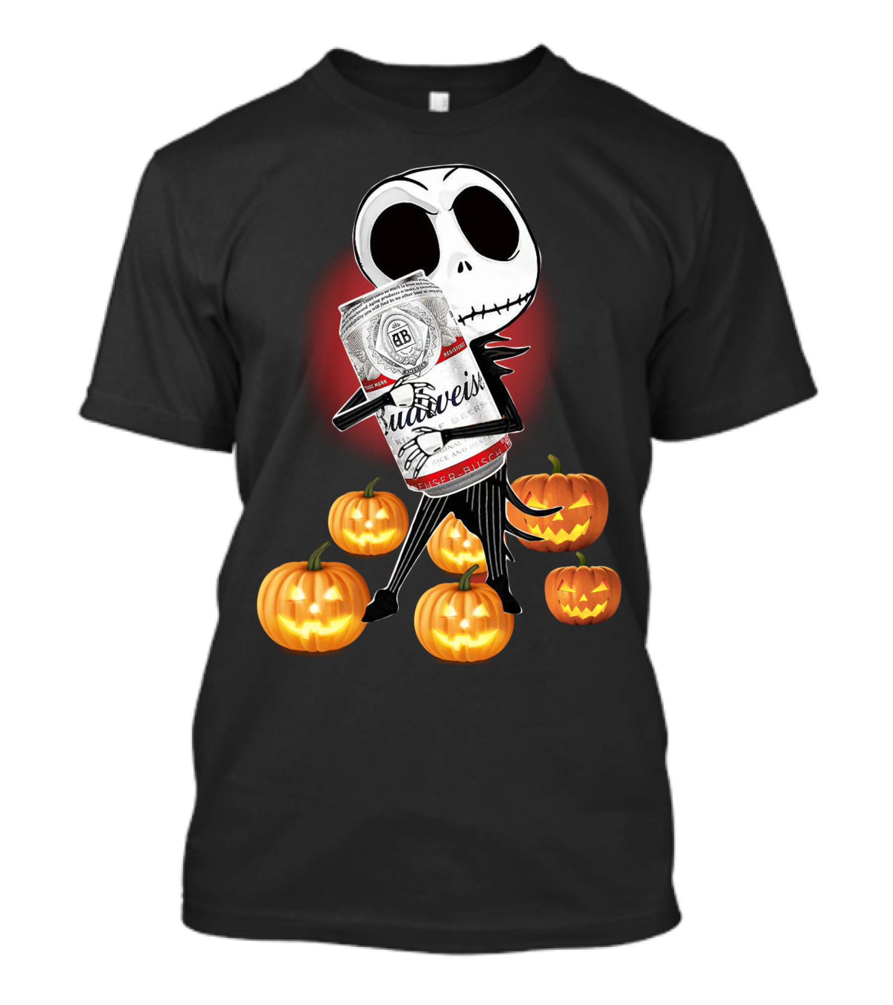 Jack Skellington Budweiser Halloween Pumpkins T-Shirt