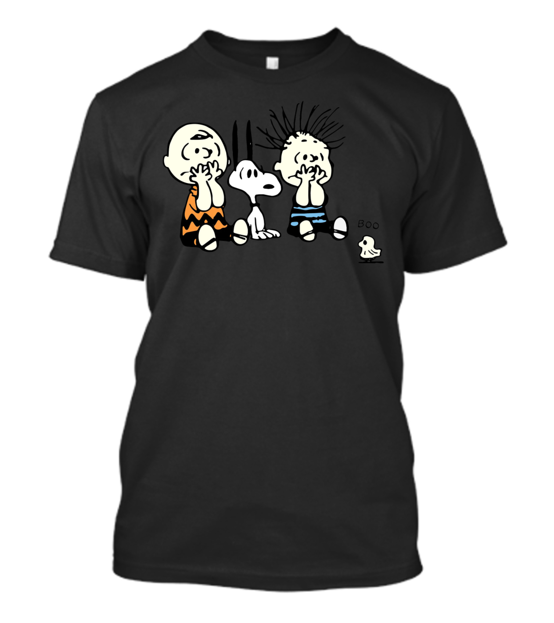 Peanuts Snoopy Charlie Brown Christmas Boo Spooky Scene T-Shirt