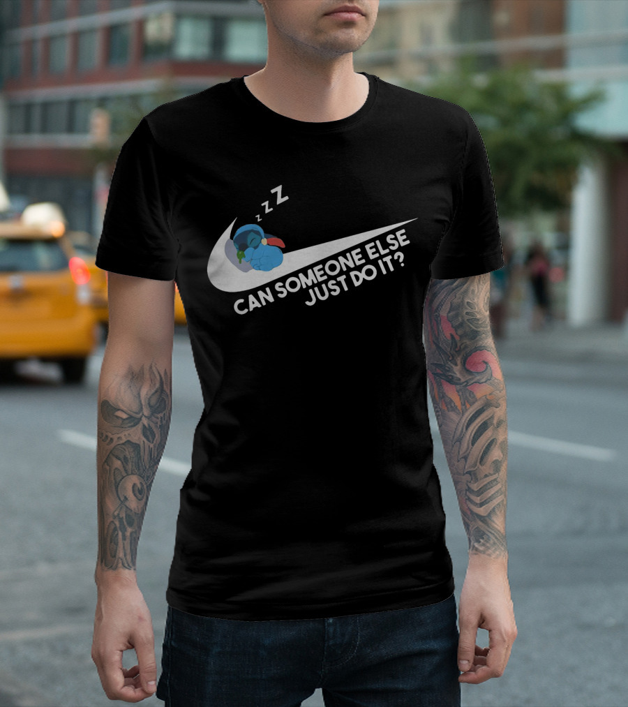 Can Someone Else Just Do It Stitch Sleeping T-Shirt