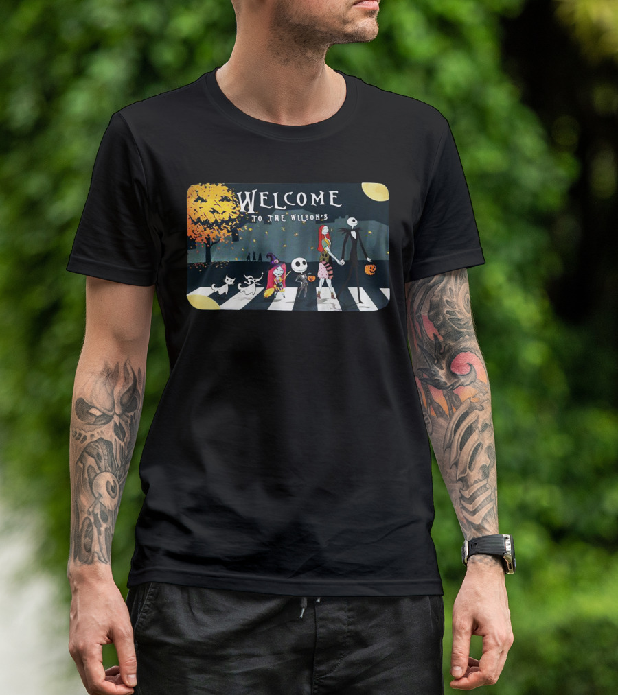 Welcome To The Wilson's Nightmare Before Christmas Jack Skellington Halloween T-Shirt