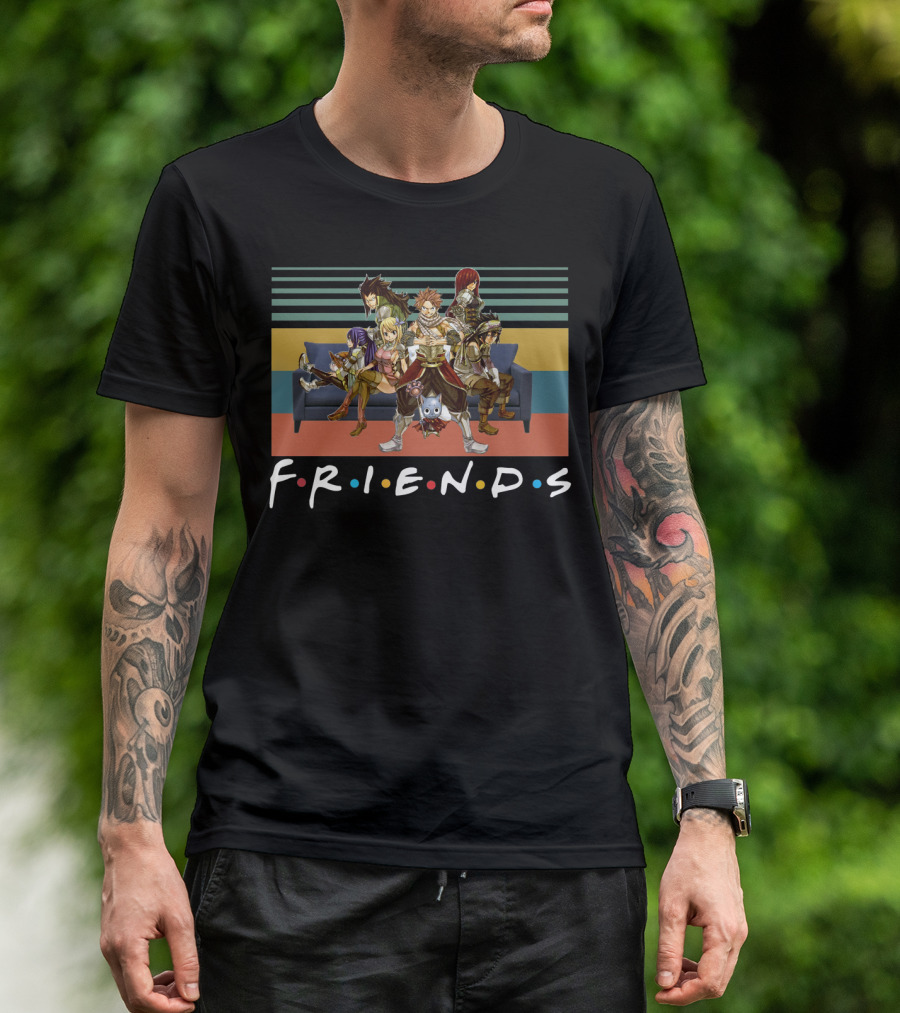 Fairy Tail Family Friends Tv Show Parody Couch Gang T-Shirt