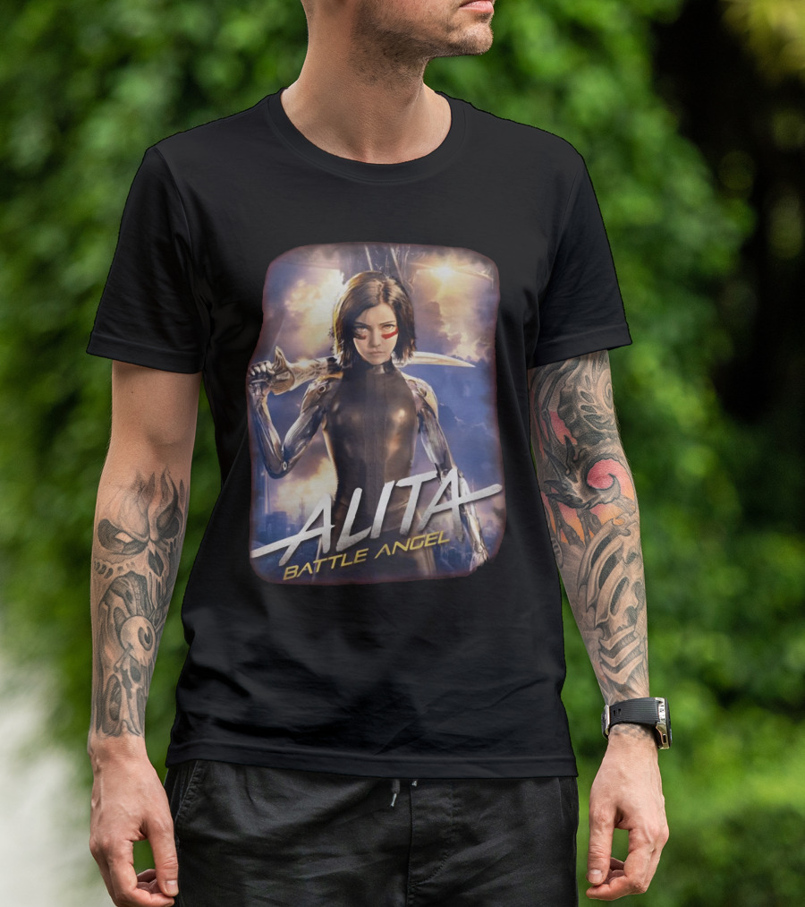Alita Battle Angel Cyborg Warrior With Sword T-Shirt