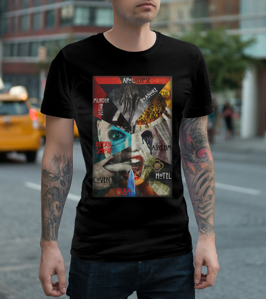 Apocalypse Roanoke Cult Murder House Freak Show Asylum Coven Hotel 1984 T-Shirt
