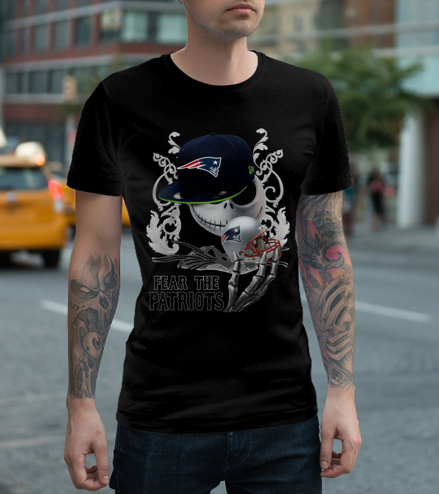 Jack Skellington Patriots Skull Fear the Patriots New Era Cap Football Helmet T-Shirt