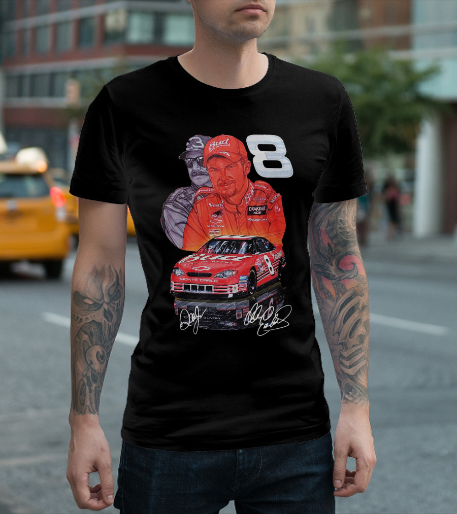 Dale Earnhardt Jr 8 Bud Monte Carlo Sam Bass Art T-Shirt