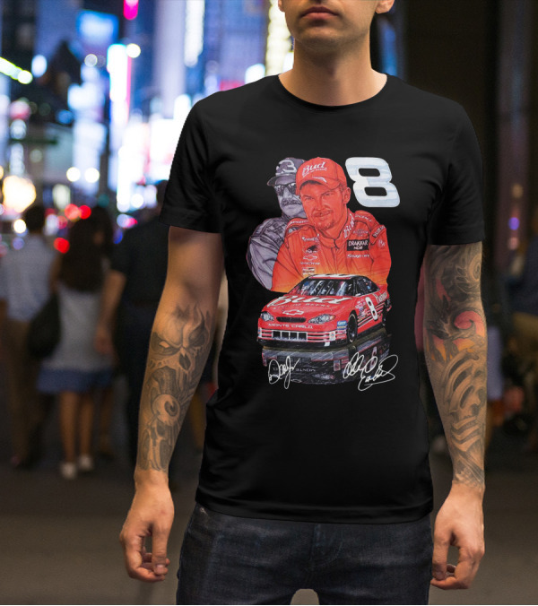 Dale Earnhardt Jr 8 Bud Monte Carlo Sam Bass Art T-Shirt