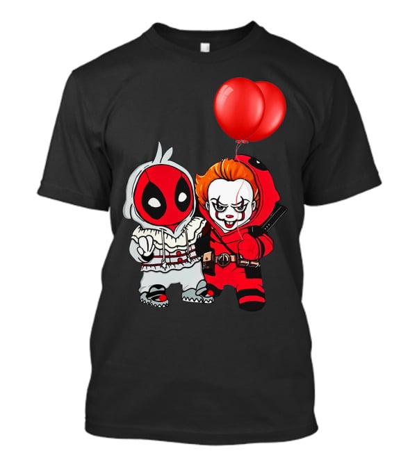 Pennywise Deadpool Crossover With Red Balloons T-Shirt