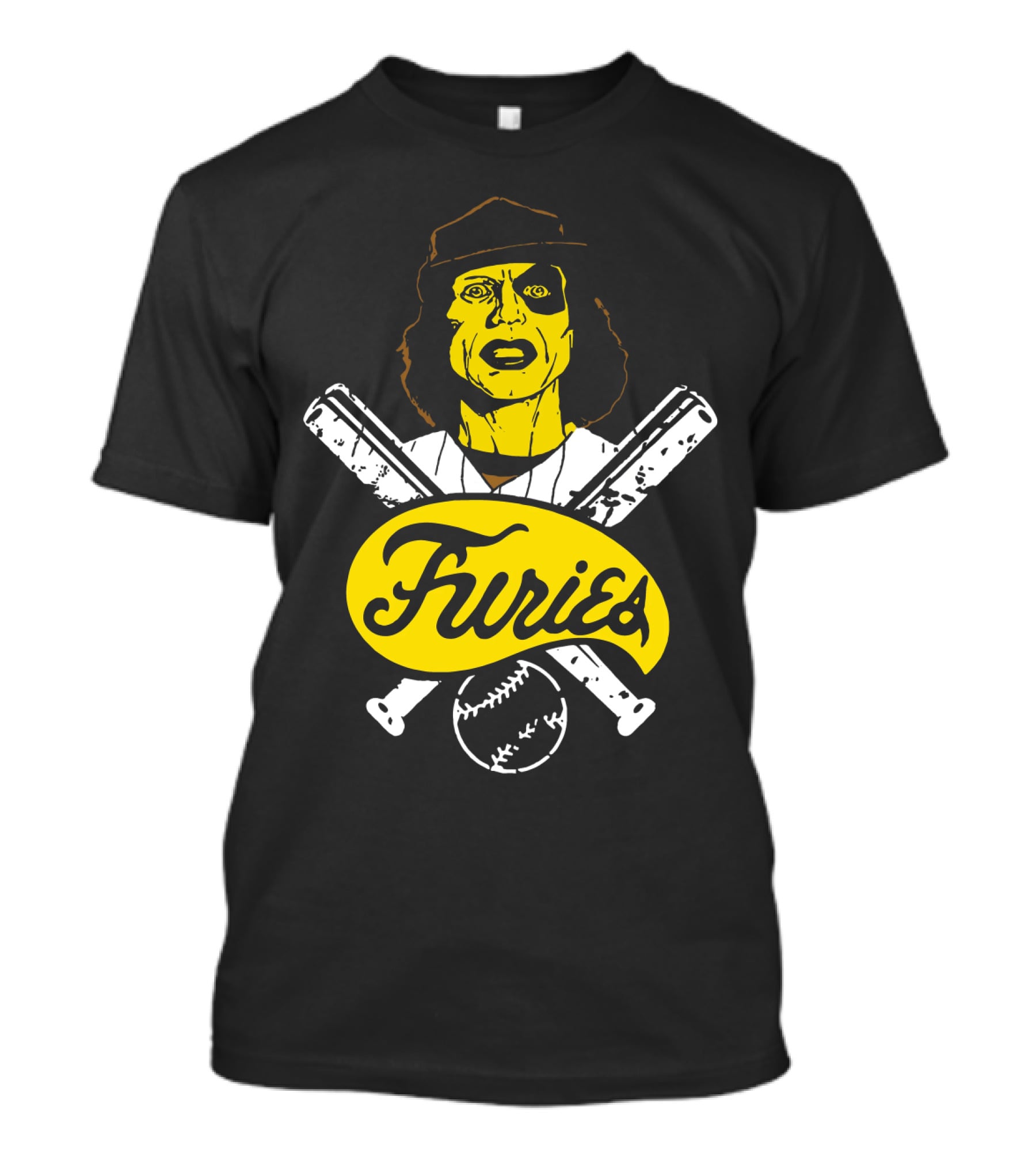 The Warriors Furies Crossed Bats And Masked Baseball Player T-Shirt