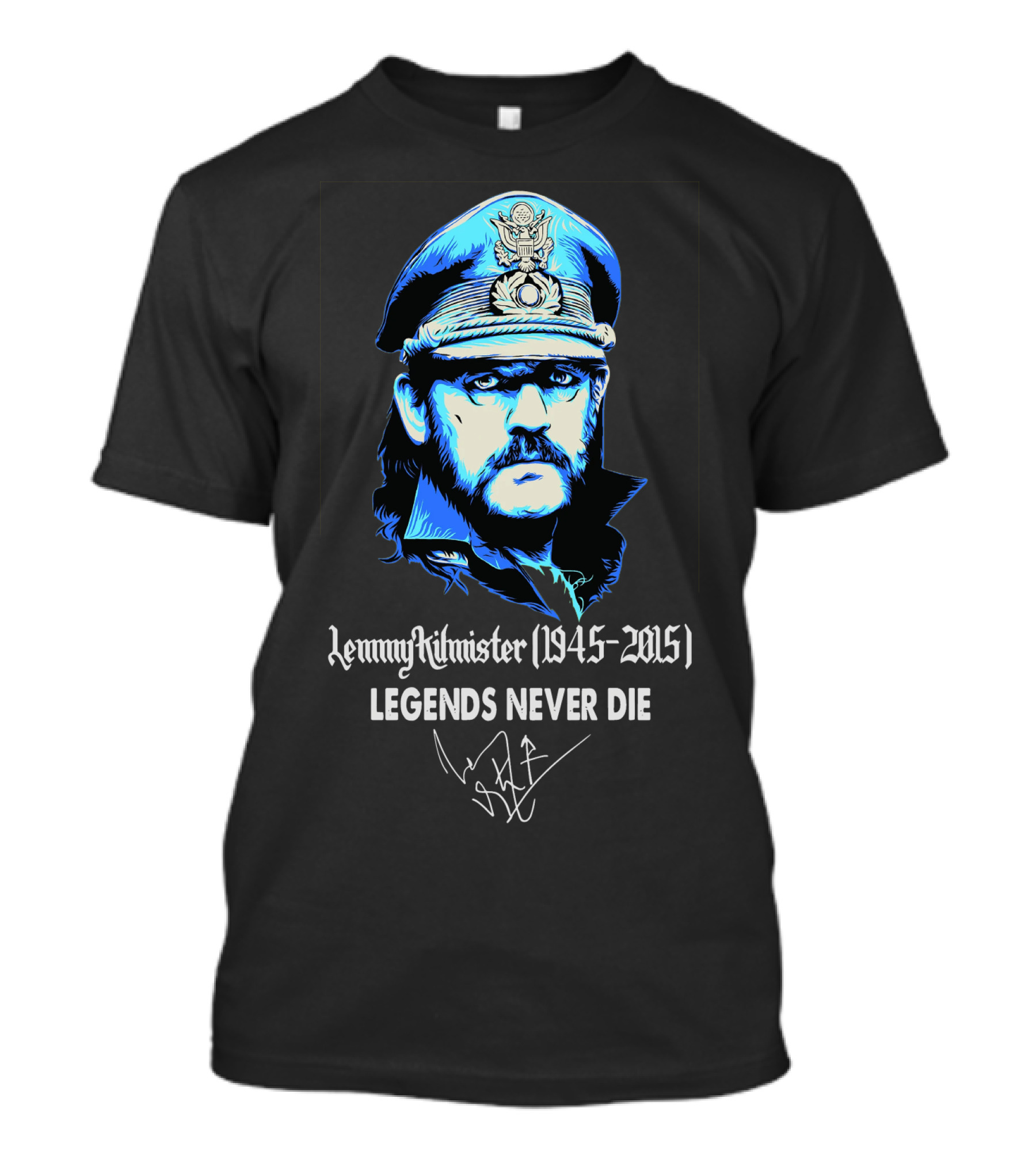 Lemmy Kilmister 1945-2015 Legends Never Die T-Shirt
