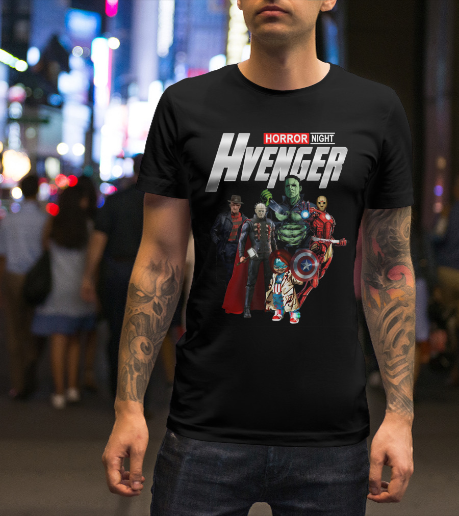 Horror Night Hvenger Avenger Crossover Villains Assemble T-Shirt