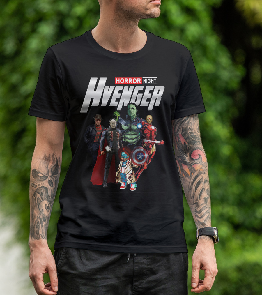 Horror Night Hvenger Avenger Crossover Villains Assemble T-Shirt
