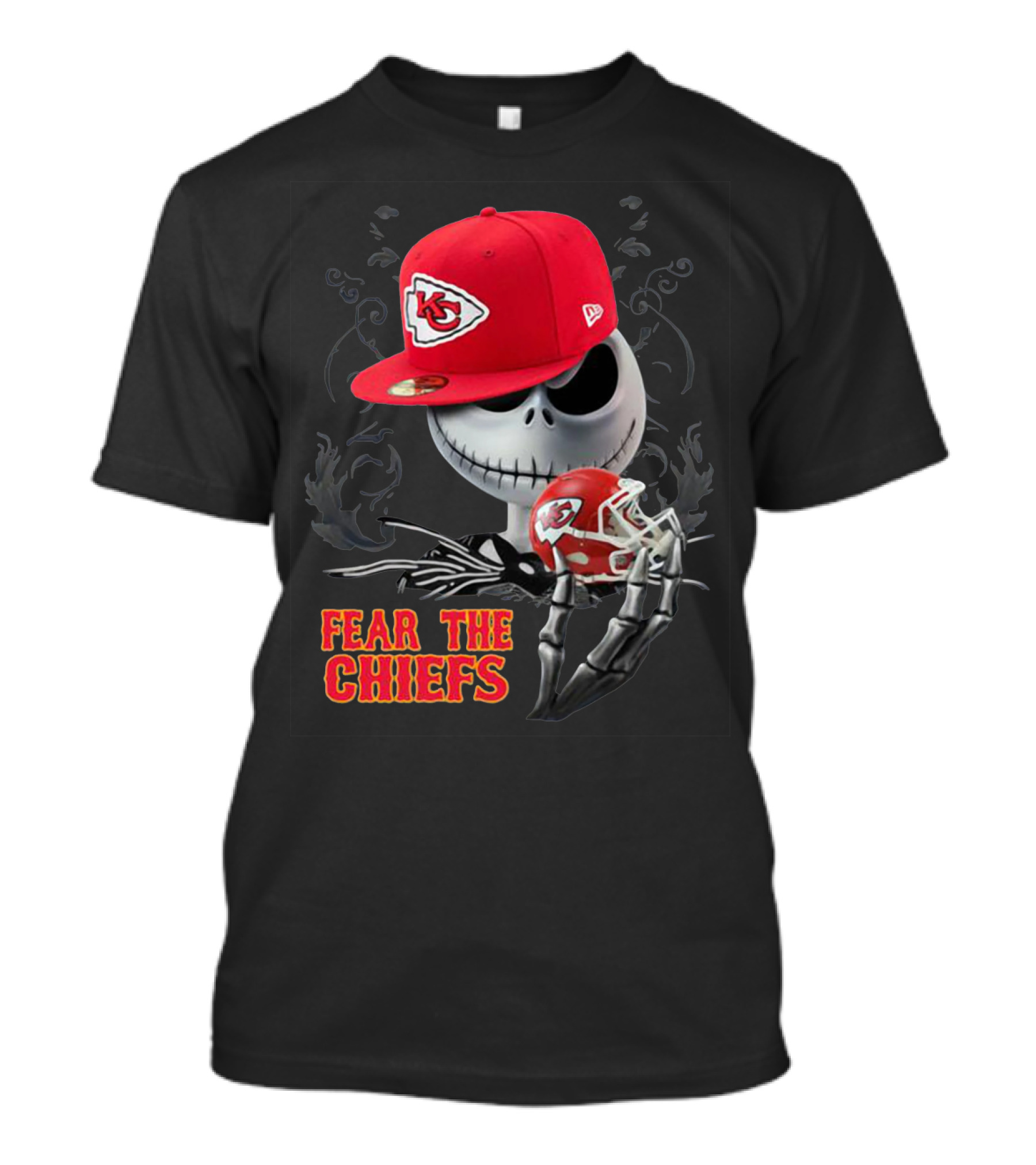 Jack Skellington Fear The Chiefs Kansas City Football T-Shirt