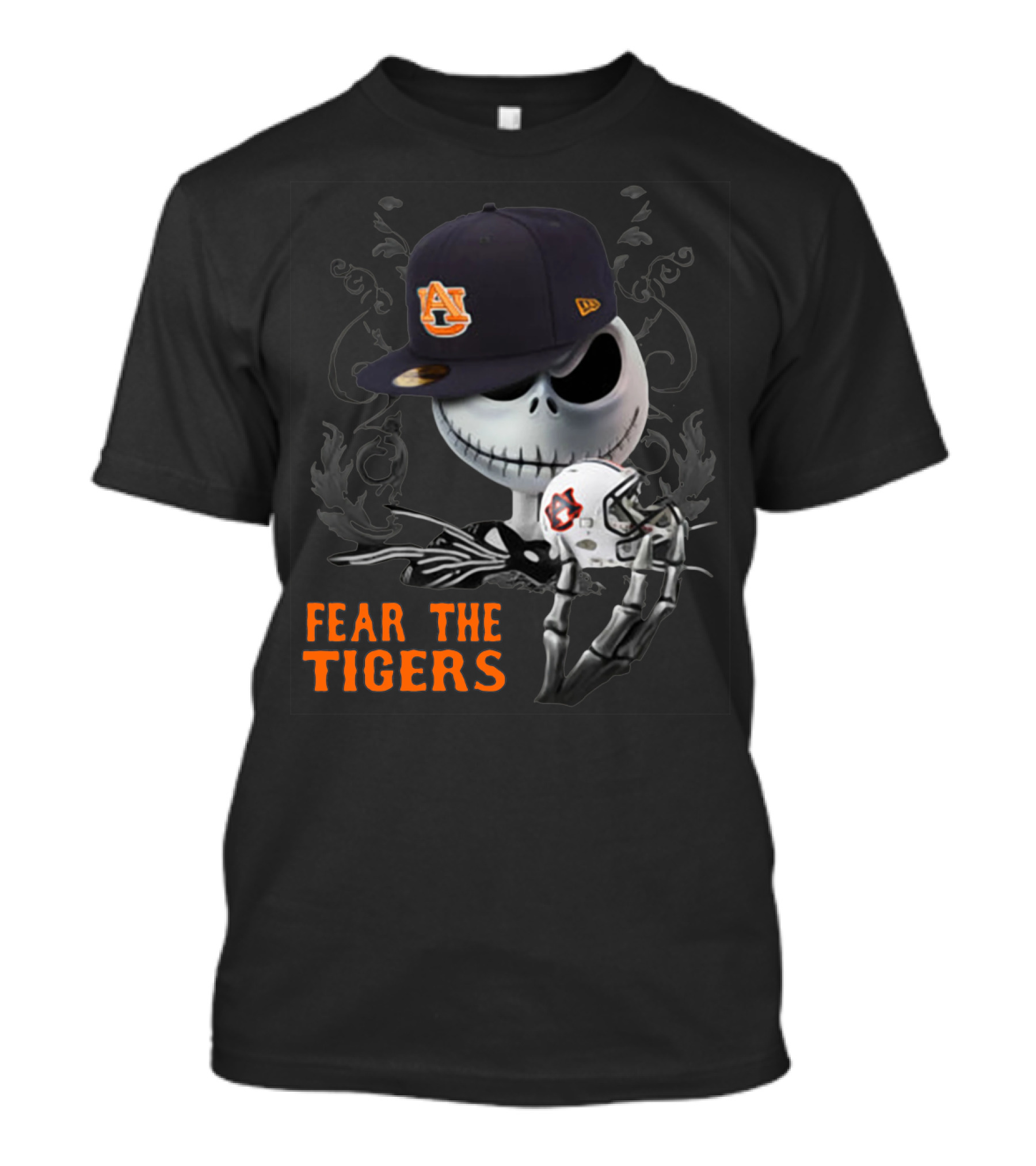 FEAR THE AUBURN TIGERS JACK SKELLINGTON HELMET AND HAT T-Shirt