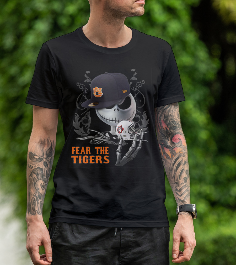 FEAR THE AUBURN TIGERS JACK SKELLINGTON HELMET AND HAT T-Shirt
