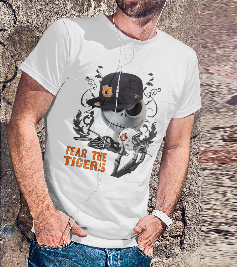 FEAR THE AUBURN TIGERS JACK SKELLINGTON HELMET AND HAT T-Shirt