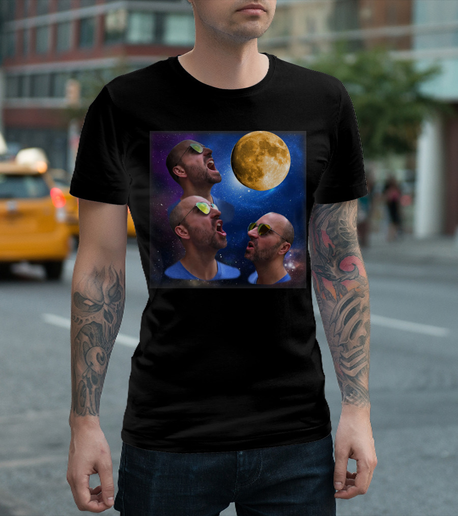 Zach Call Moon Space Night Sunglasses Trio T-Shirt