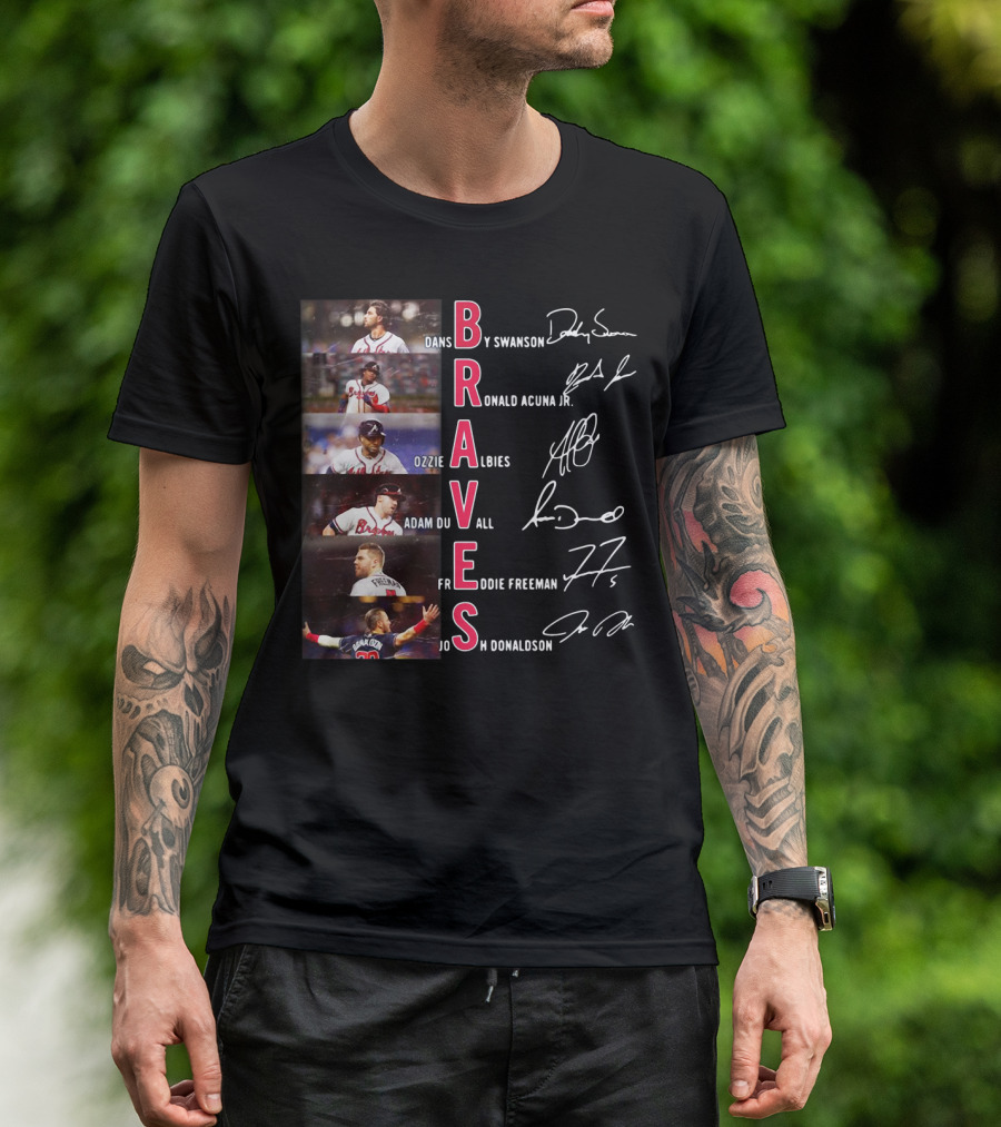 Braves Dansby Swanson Ronald Acuna Jr Ozzie Albies Adam Duvall Freddie Freeman Josh Donaldson T-Shirt