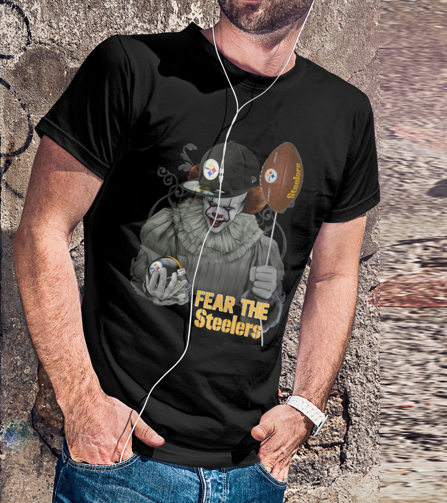 Fear The Steelers Pennywise Football Theme T-Shirt