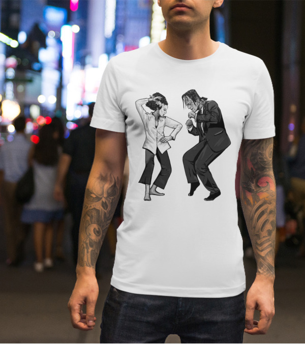 Pulp Fiction Frankenstein Dance Scene Mashup T-Shirt