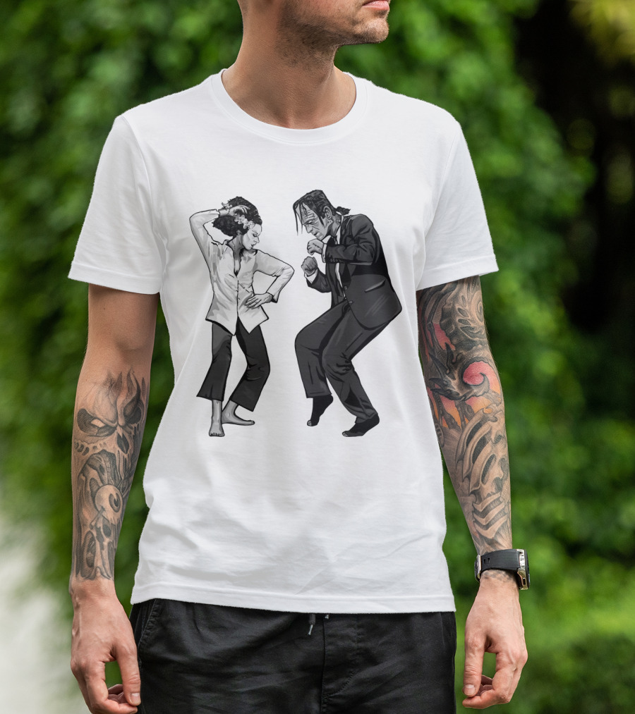 Pulp Fiction Frankenstein Dance Scene Mashup T-Shirt