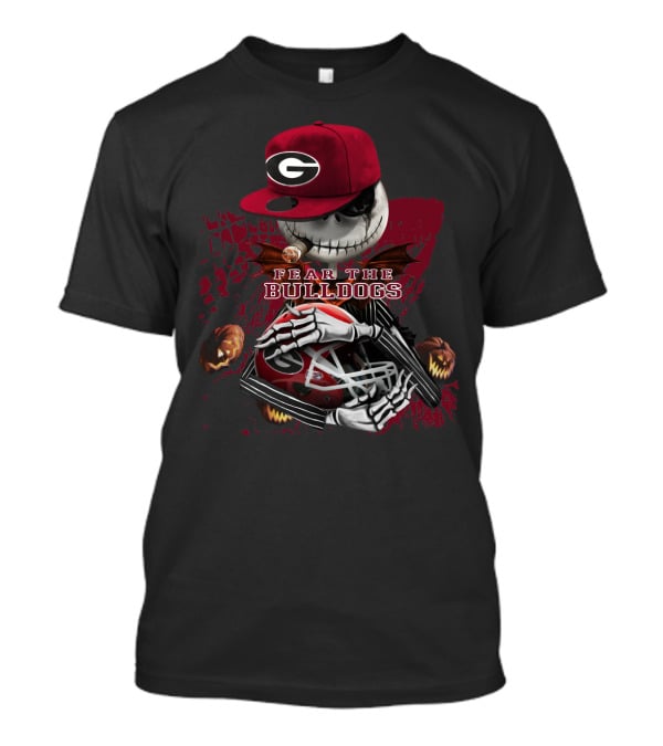 Jack Skellington Georgia Bulldogs Fear The Bulldogs T-Shirt