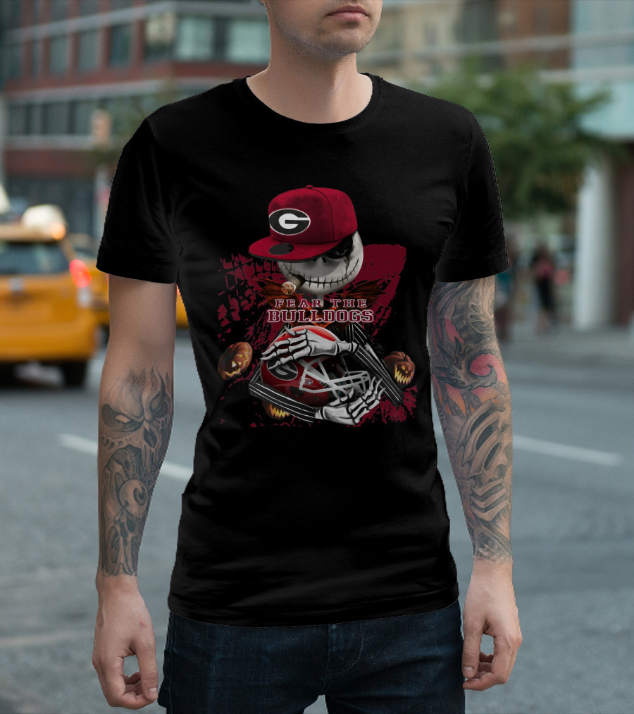 Jack Skellington Georgia Bulldogs Fear The Bulldogs T-Shirt