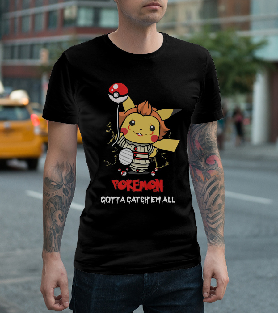 Pokemon Pikachu Pennywise Gotta Catch'em All T-Shirt