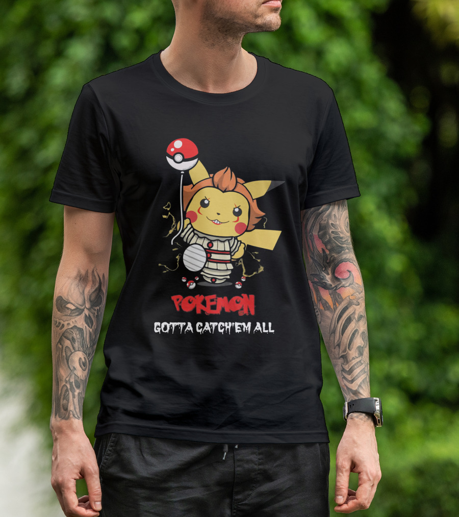 Pokemon Pikachu Pennywise Gotta Catch'em All T-Shirt