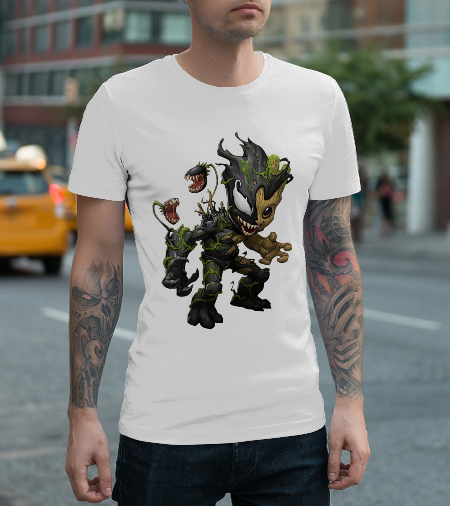 Halloween Venom Groot Monster Crossover Character T-Shirt