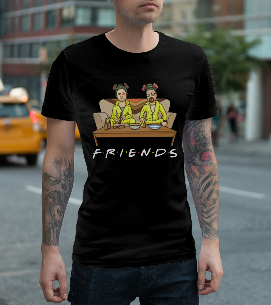 Breaking Bad Walter And Jesse In Yellow Suits FRIENDS Couch Scene T-Shirt