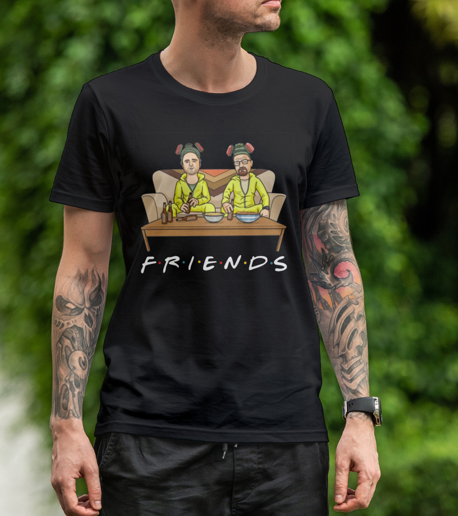 Breaking Bad Walter And Jesse In Yellow Suits FRIENDS Couch Scene T-Shirt