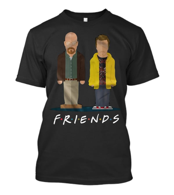 Breaking Bad Walter Jesse Cartoon Friends T-Shirt