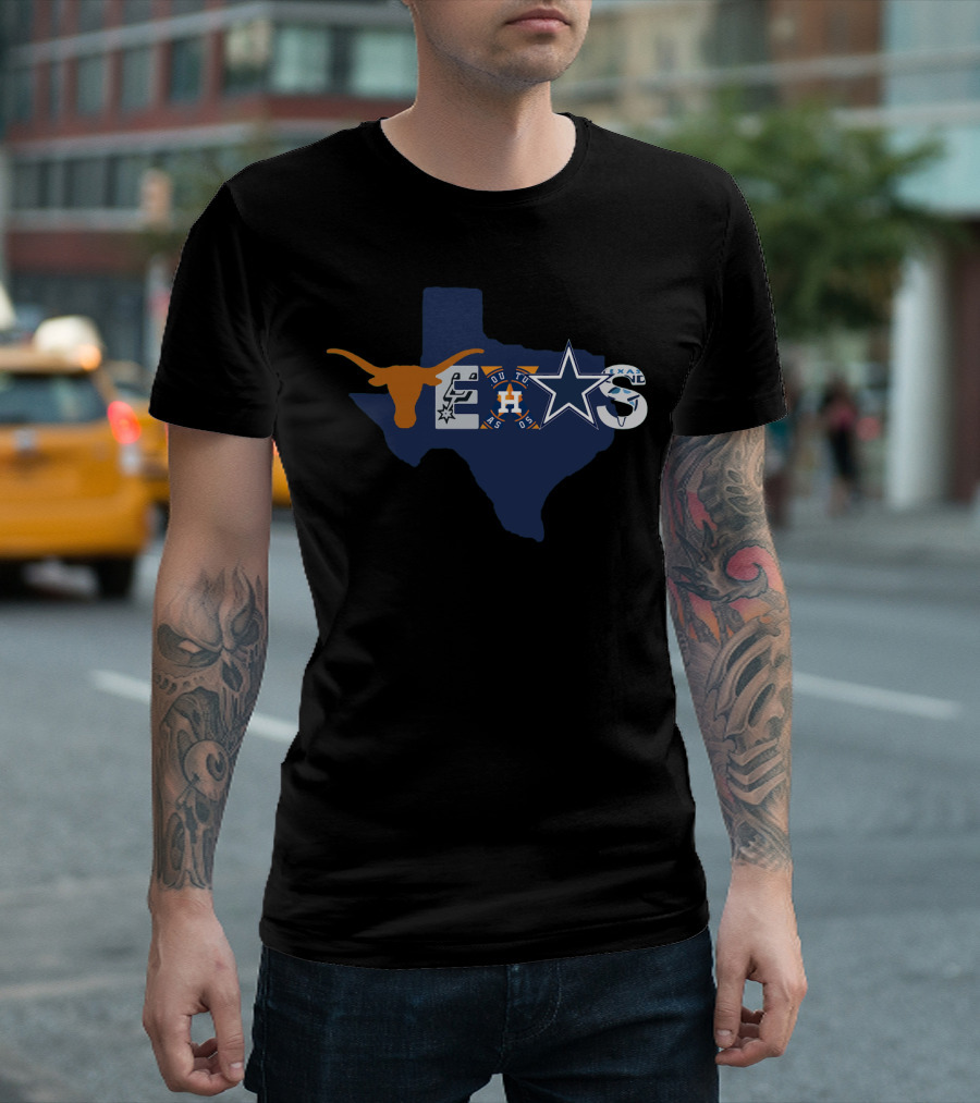 Texas Longhorns Houston Astros Dallas Cowboys Spurs Icons T-Shirt