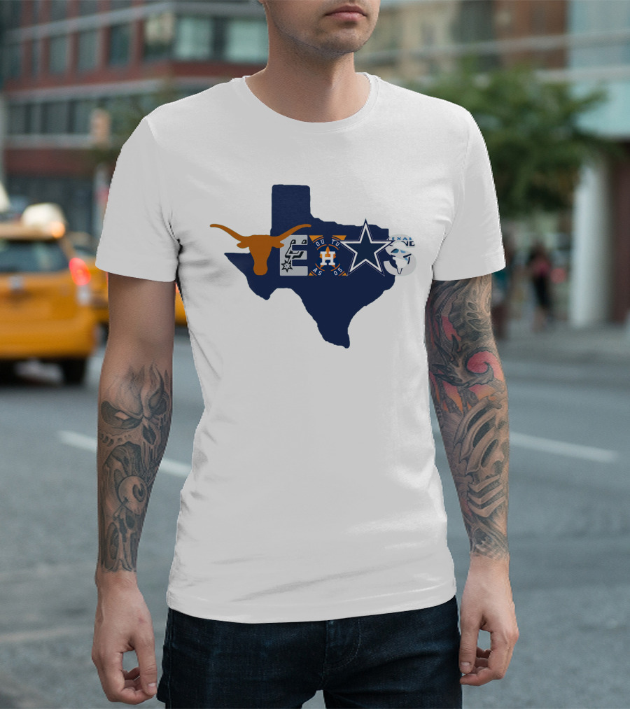 Texas Longhorns Houston Astros Dallas Cowboys Spurs Icons T-Shirt