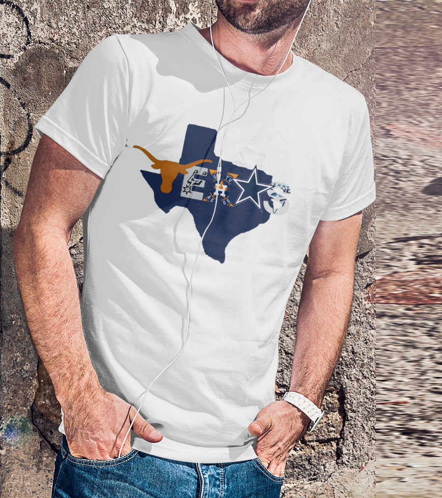 Texas Longhorns Houston Astros Dallas Cowboys Spurs Icons T-Shirt