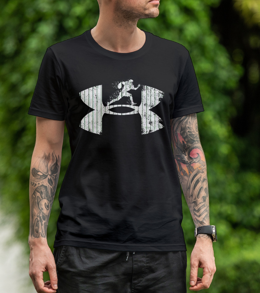 Under Armour Football Logo With Running Athlete T-Shirt