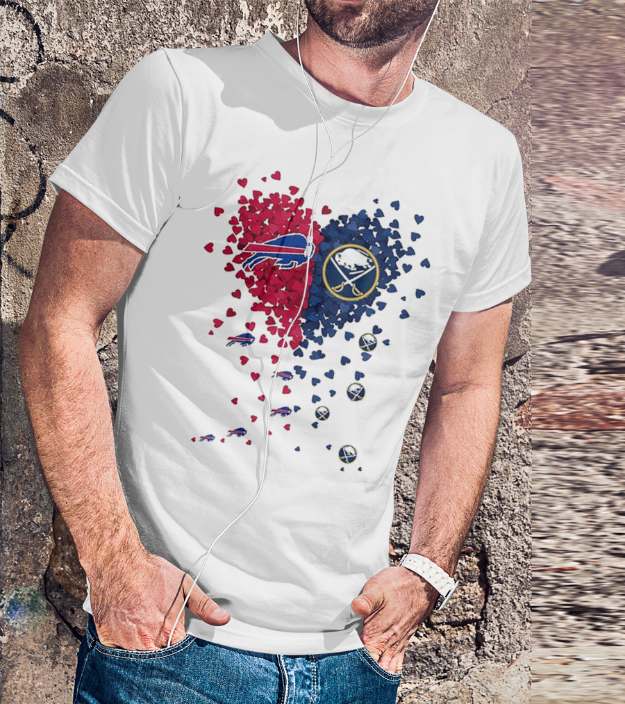 Buffalo Bills And Sabres Heart T-Shirt
