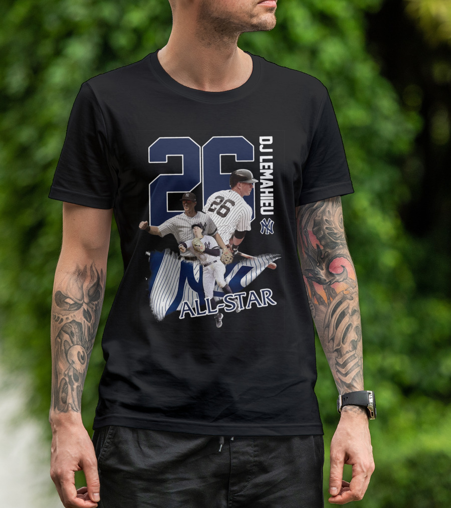 New York Yankees Dj Lemahieu 26 All-Star Yankees Team Player T-Shirt