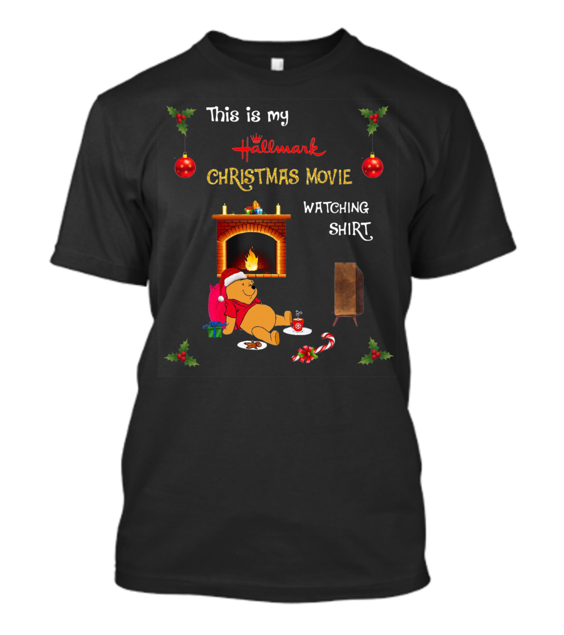 This Is My Hallmark Christmas Movie Watching Shirt Pooh T-Shirt