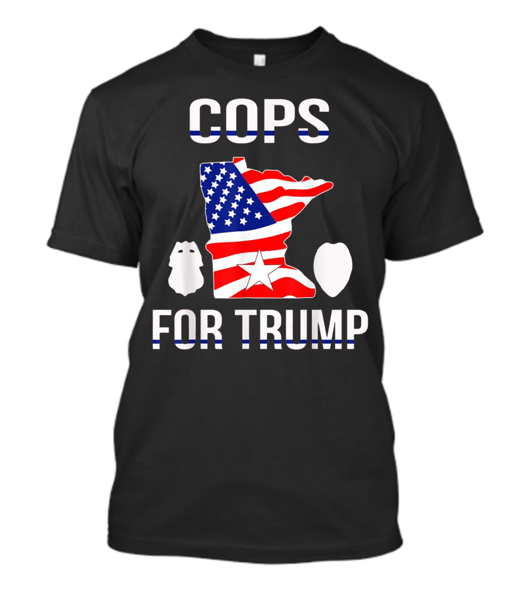 Cops For Trump Minnesota American Flag Police Support T-Shirt