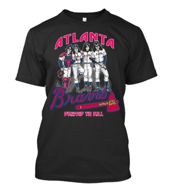 Atlanta Braves Kiss Dressed To Kill Collaboration T-Shirt