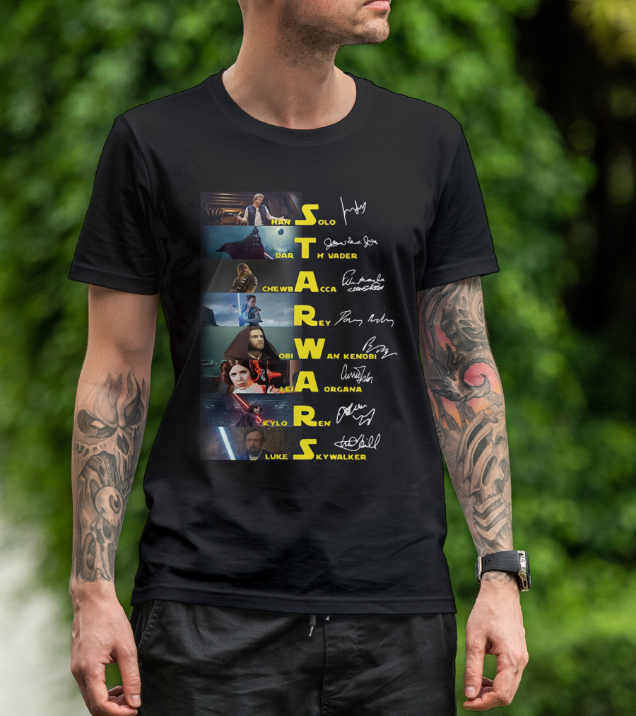 Star Wars Han Solo Darth Vader Chewbacca Obi-Wan Kenobi Leia Organa Kylo Ren Luke Skywalker T-Shirt