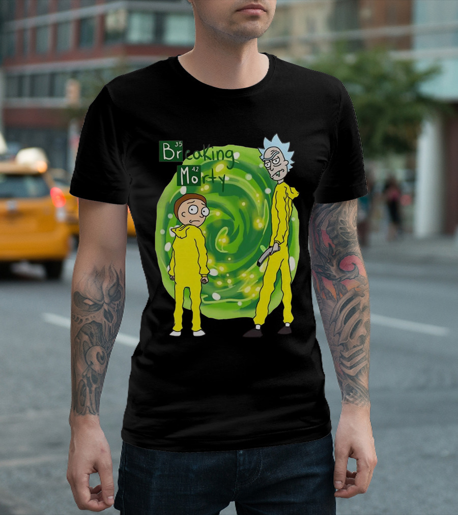 Breaking Morty Rick And Morty Meets Breaking Bad Fusion T-Shirt